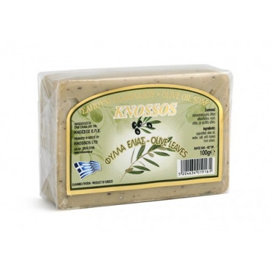 Натурален бял сапун със зехтин и маслинови листа 100g