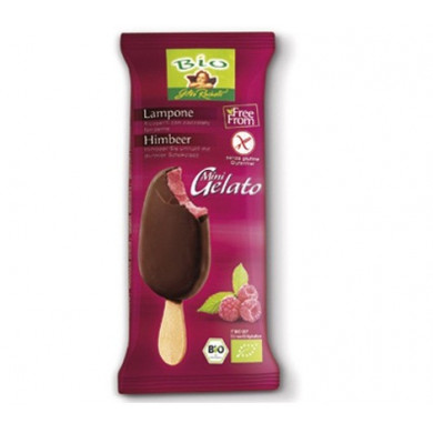 Био Сладолед Малина покрит с тъмен шоколад - Без Глутен 35g